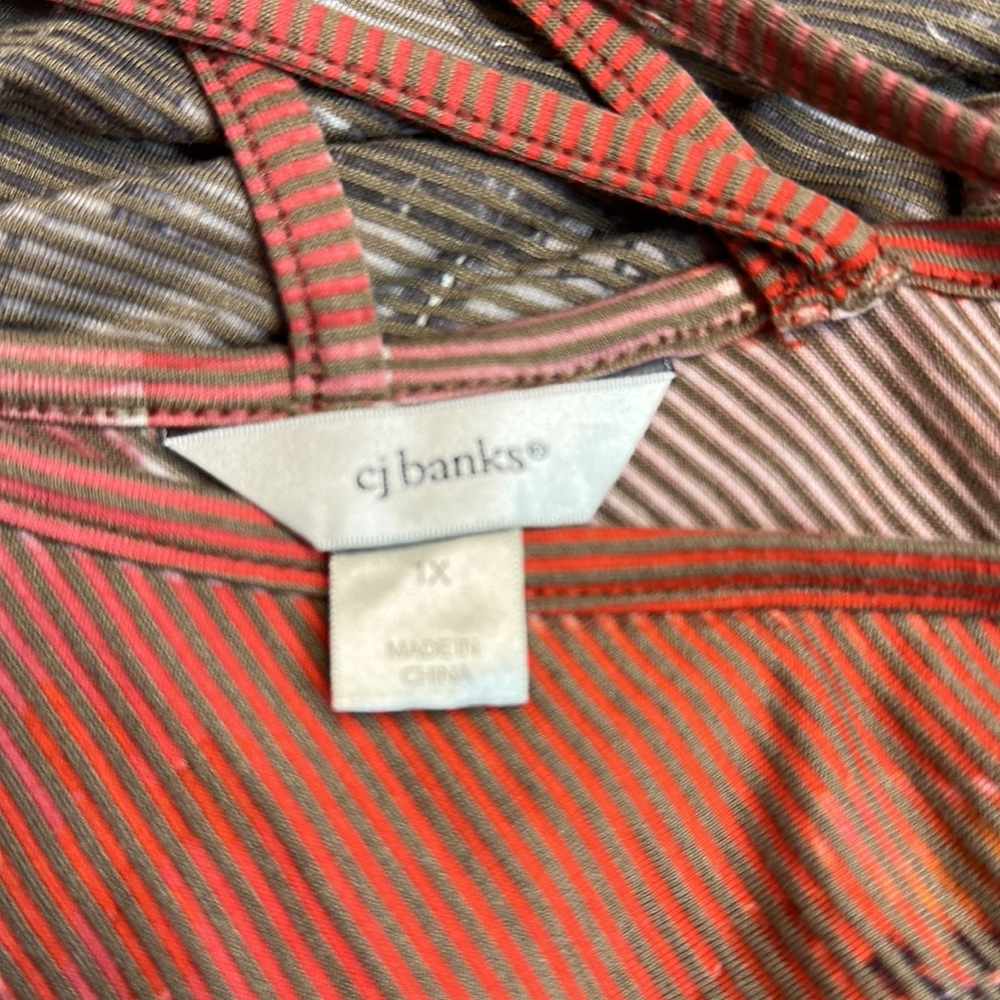 Cj banks 3/4 sleeve top, size 1x - Picture 7 of 12